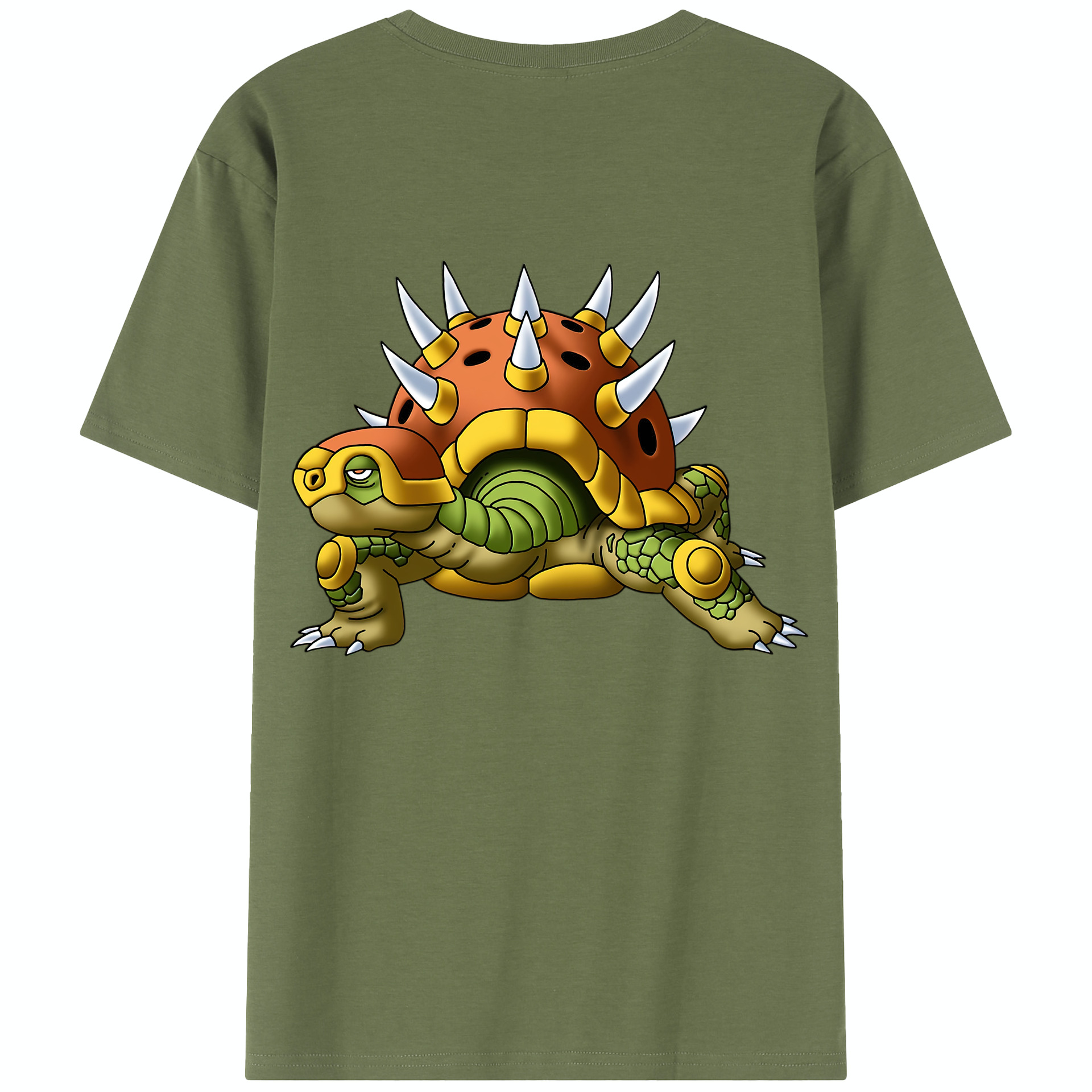 （画像用） ドラゴンクエスト Doragon Kuesuto Dragon Quest 綿100％半袖Tシャツ（背面プリント）